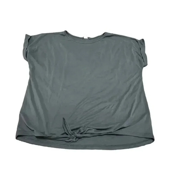 gyft Tie Front Shirt Green Small - Picture 1 of 4